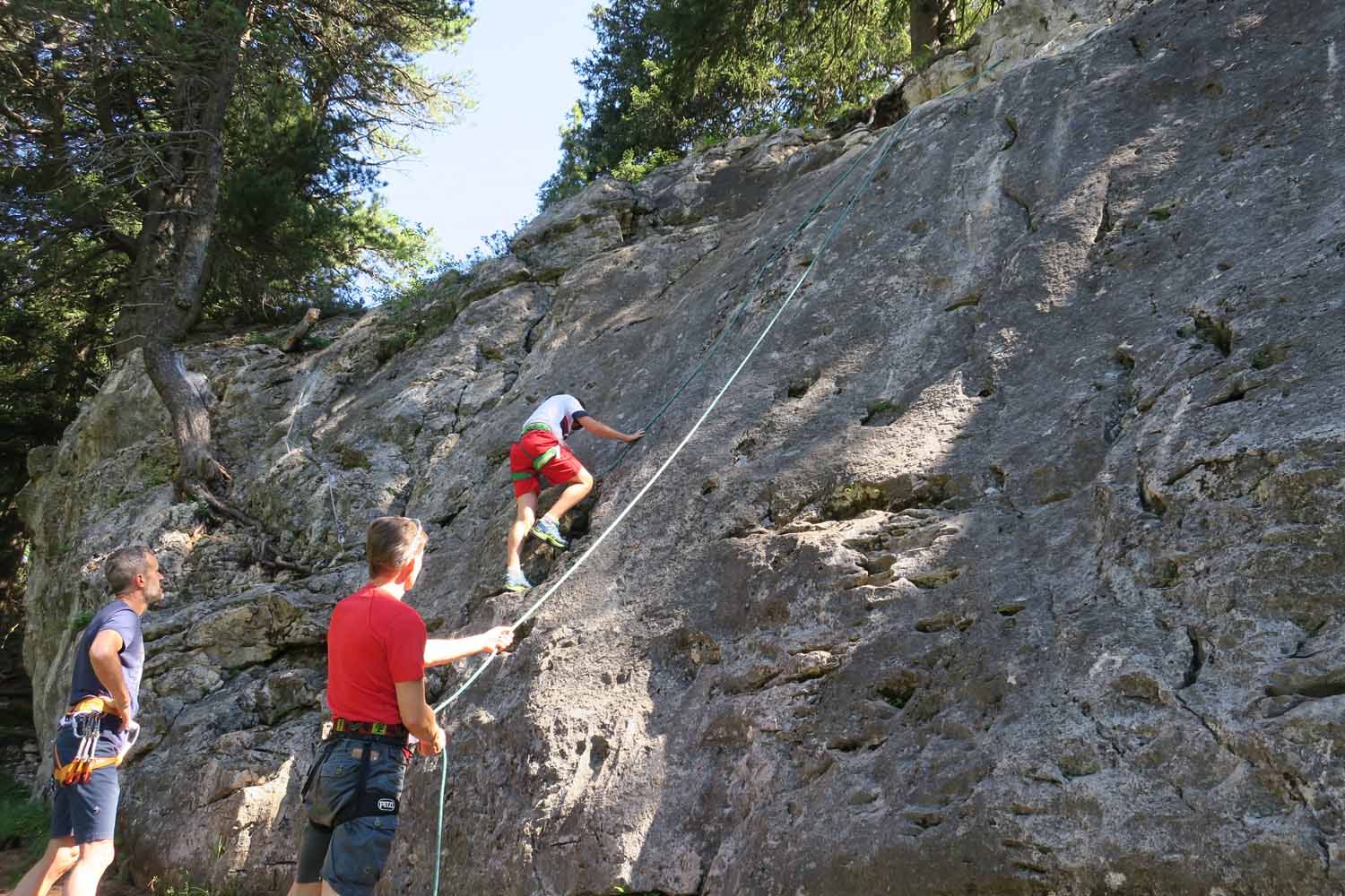 Klettern als Teambildung in Obereggen