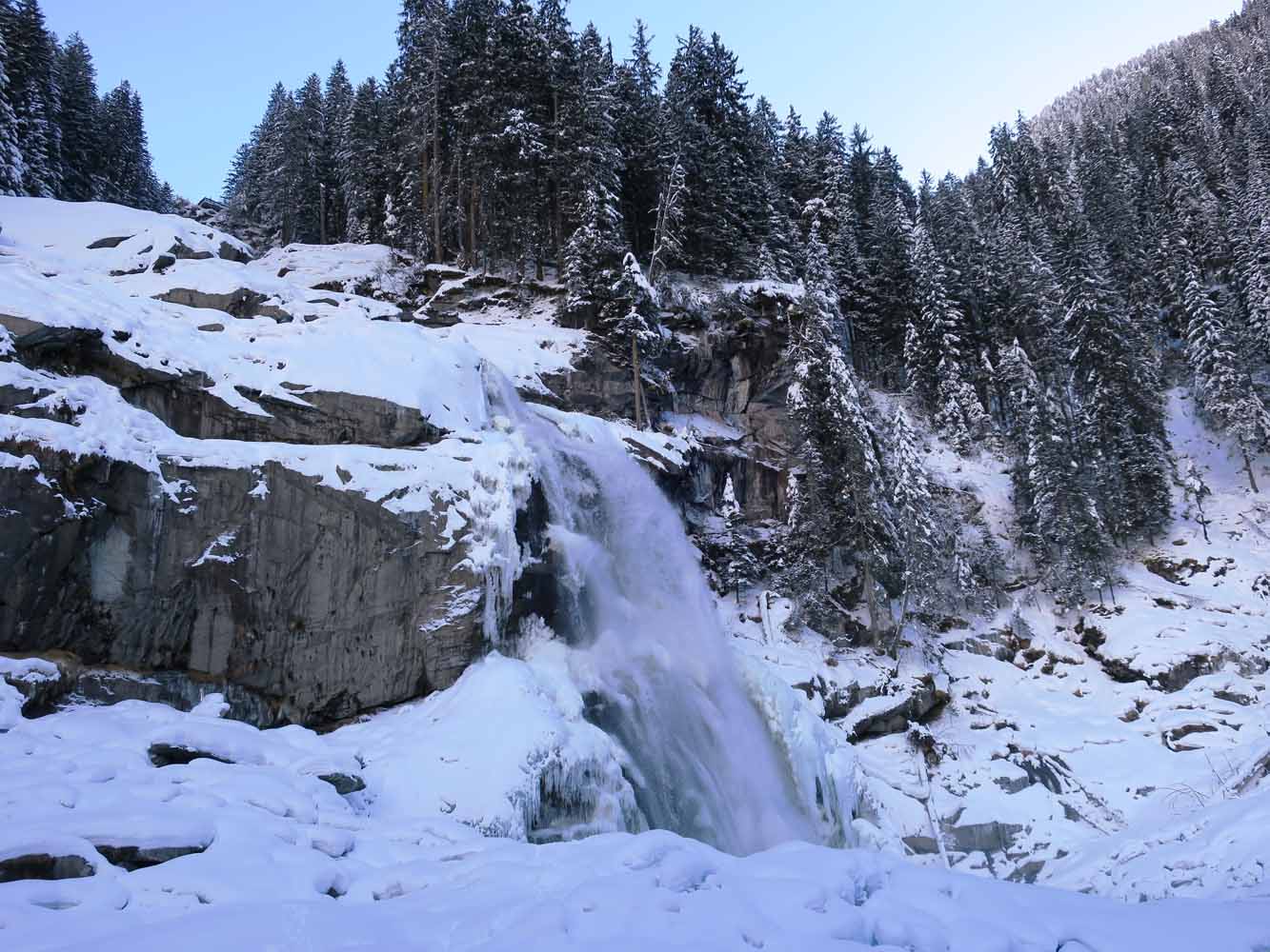 Krimmler Wasserfall im Winter