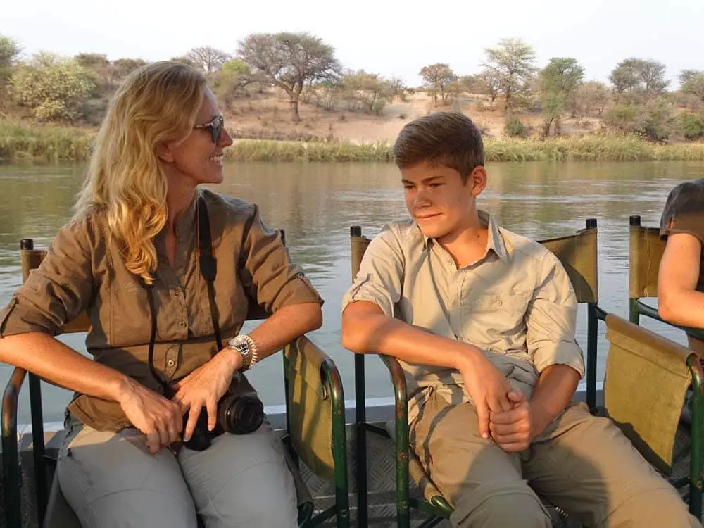 Mit dem Boot auf dem Okavango River