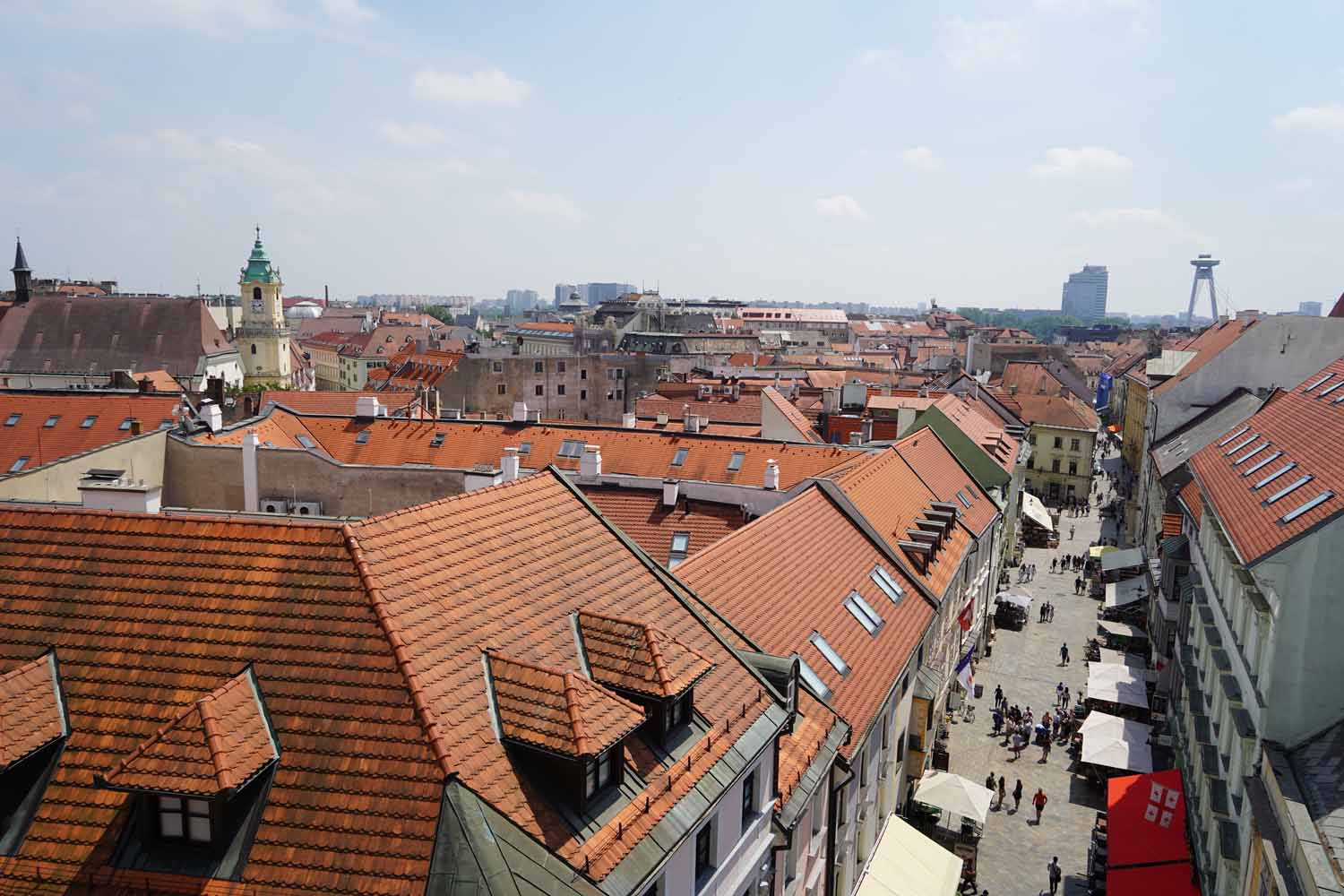 Ausblick auf die Altstadt von Bratislava