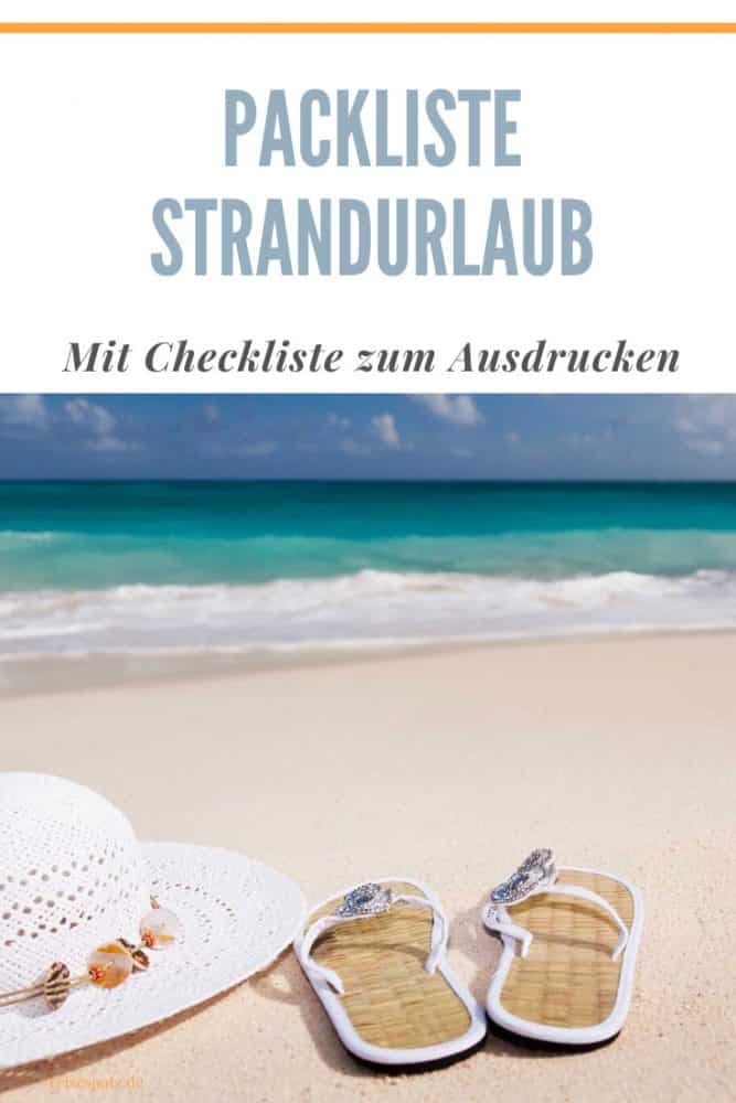 Strandurlaub packen