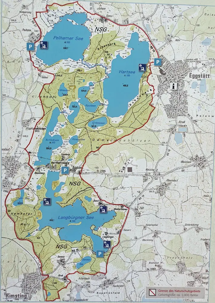 Karte Eggstätt Hemhofer Seenplatte