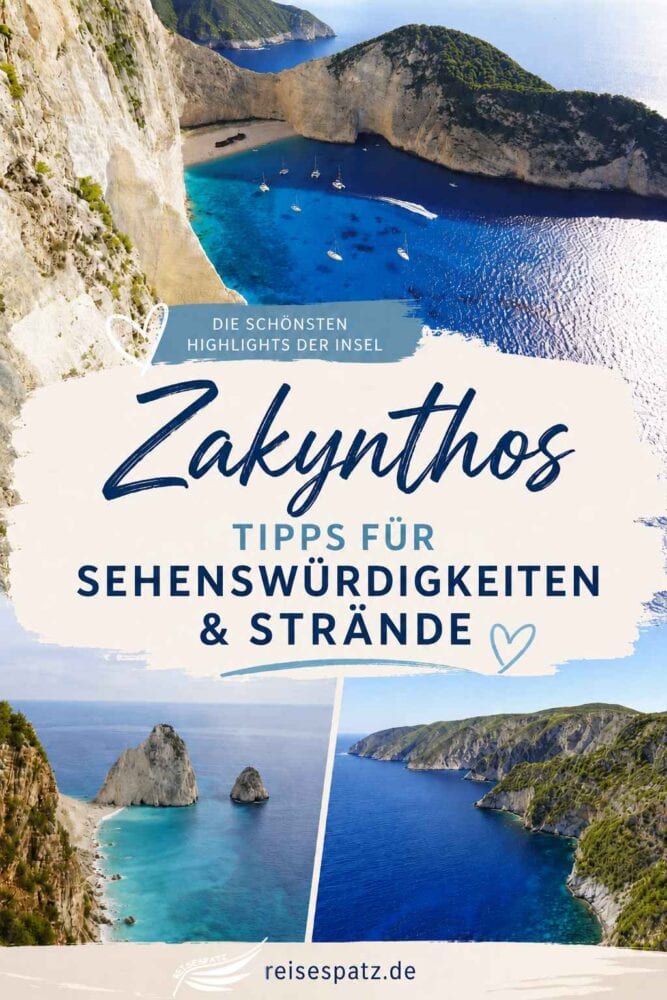 Pinterest Grafik Zakynthos Sehenswürdigkeiten