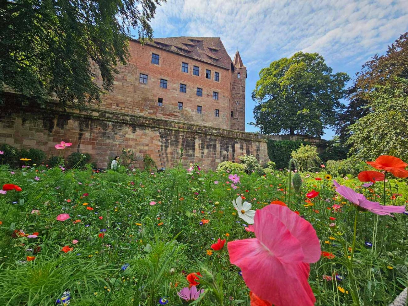 Spaziergang im Burggarten von Nürnberg