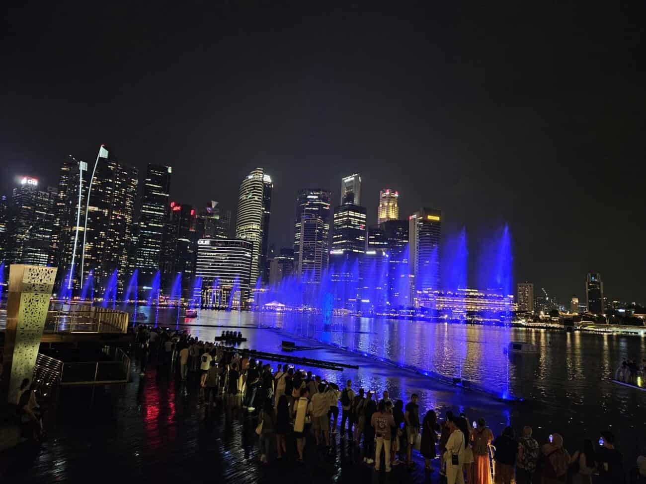 Singapur gratis Sehenswürdigkeit: die Spectra Show