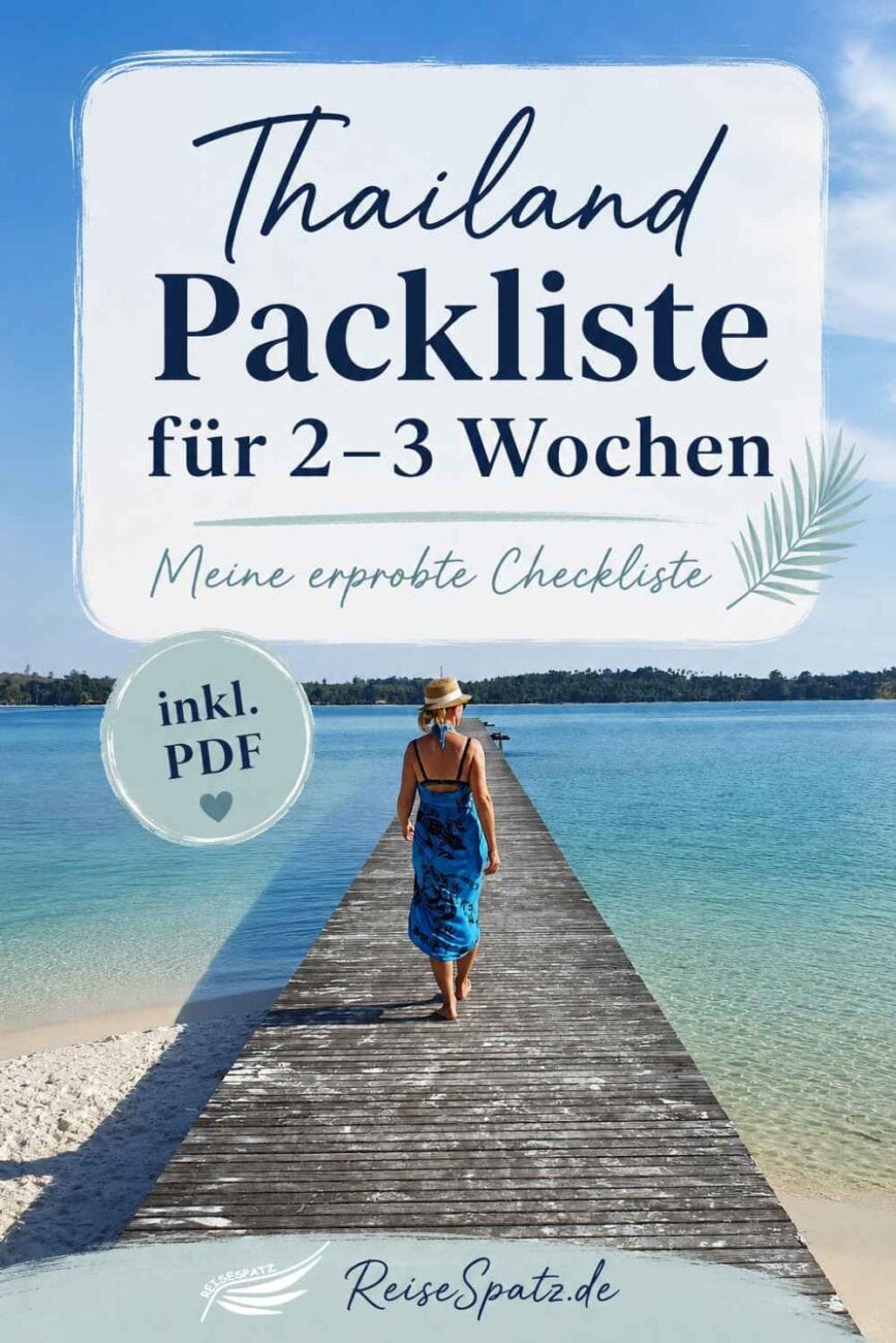 Pinterest Grafik Packliste Thailand