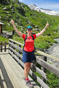 Autorin Sabine beim Wandern