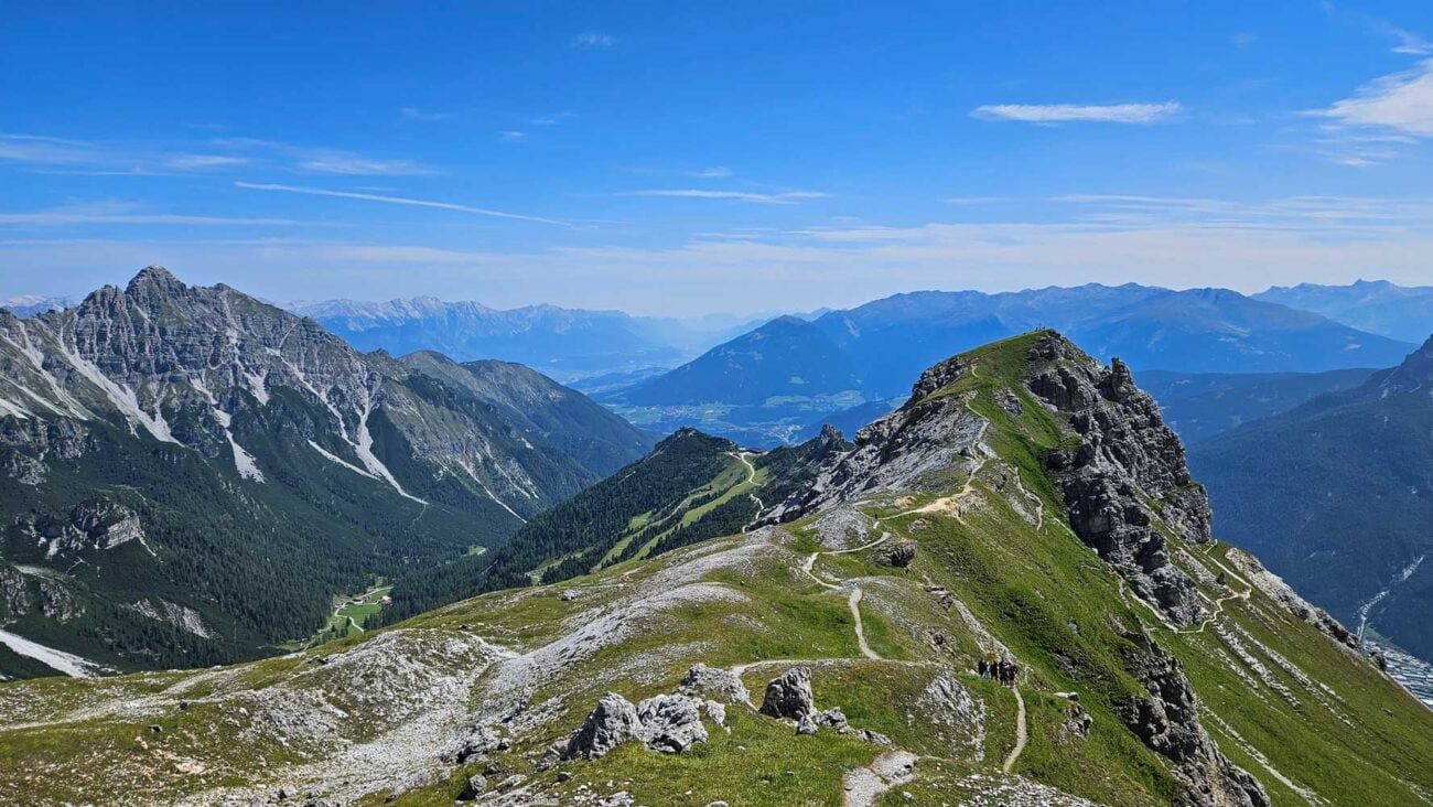 Gipfelpanorama am Hohen Burgstall im Stubaital